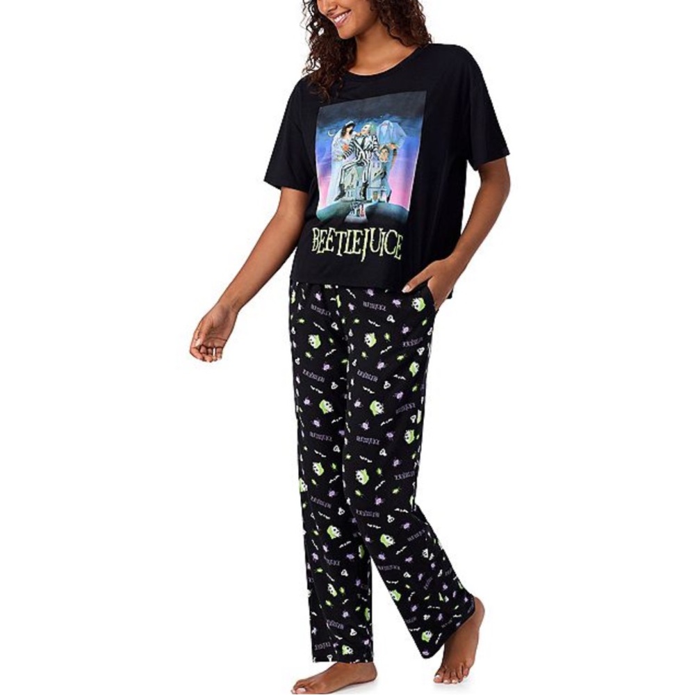 Beetlejuice Pajama Set T-Shirt & Pants Sleepwear NWT Size M